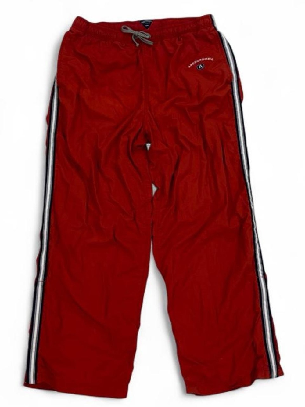 Men’s Y2K vintage Abercrombie & Fitch Gym Issue Brick Red Track Pants